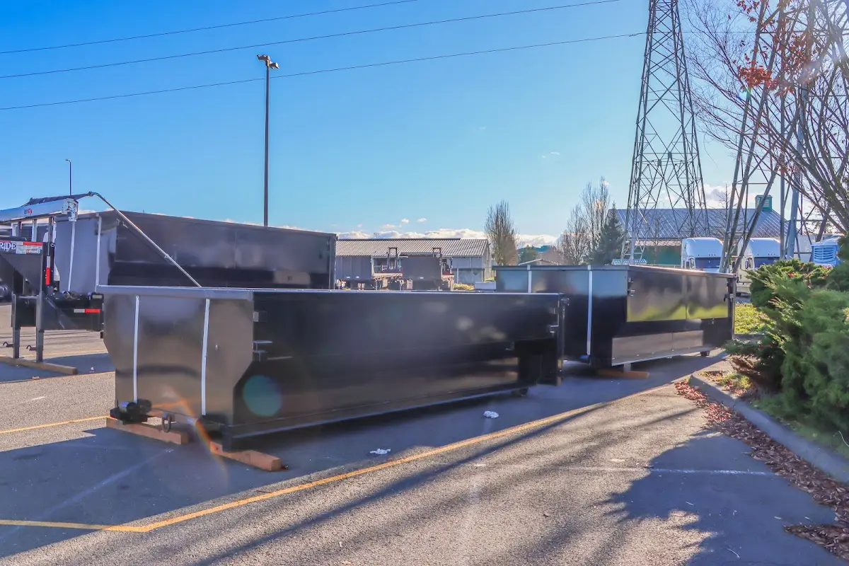 Roll-off dumpster ready for waste disposal at job site for Roofing Dumpster Rental in Orchard Mesa